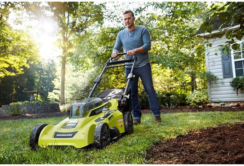 RYOBI Cordless Push Lawn Mower 20 in. 40-Volt with Whisper-Quiet Design