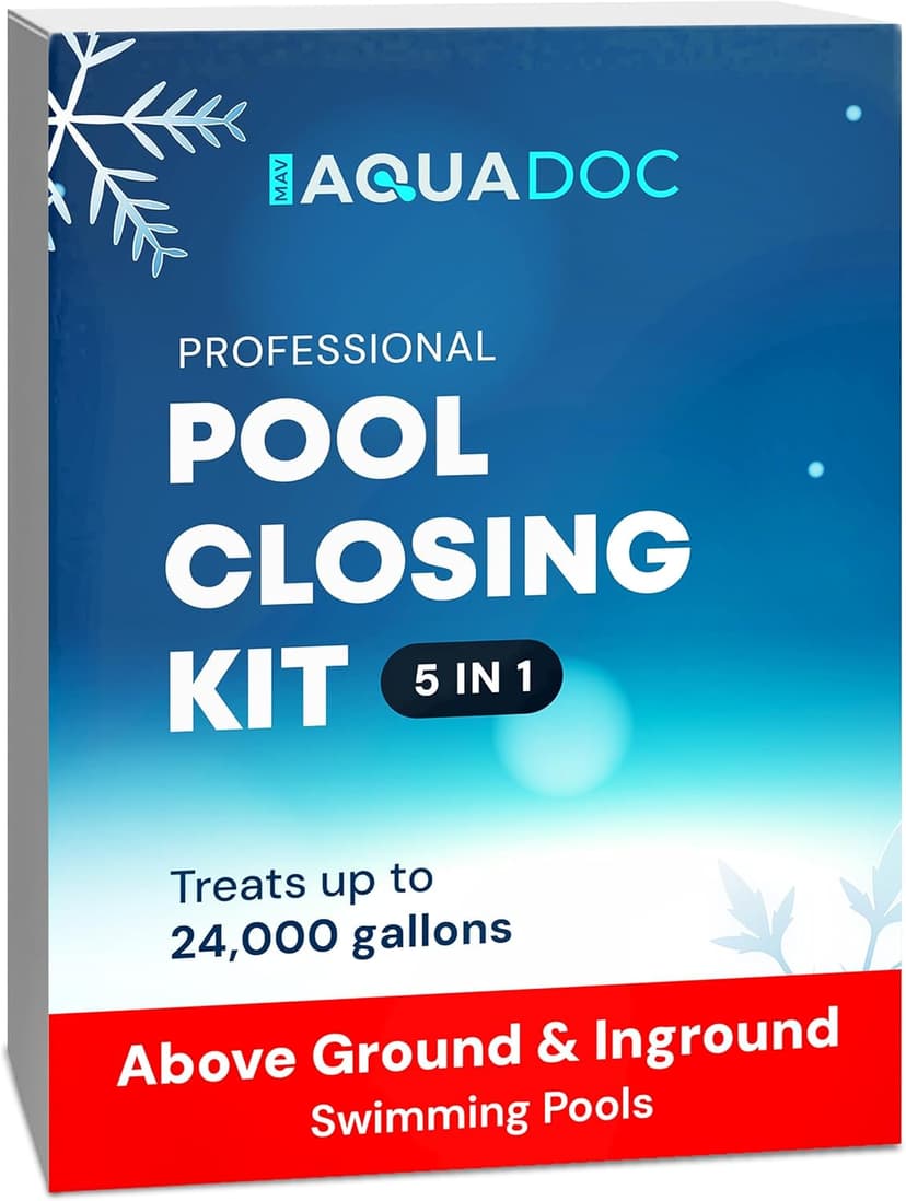 AquaDoc Pool Winterizing Kit - Above & Inground Pool Closing & Opening Made Easy - Up to 24,000 Gallons