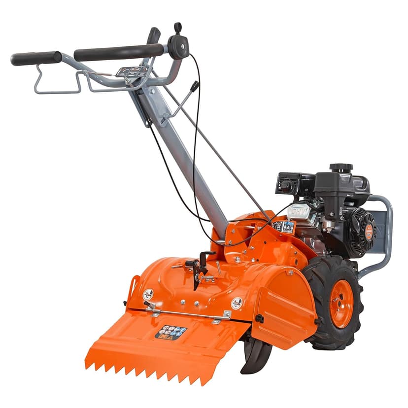 YARDMAX 18 in. 209 cc Gas OHV Engine Rear Tine Tiller with Dual Rotating Tilling