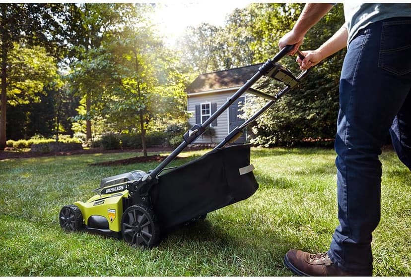 RYOBI Cordless Push Lawn Mower 20 in. 40-Volt with Whisper-Quiet Design