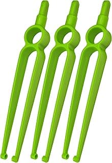 3PCS Cannakan HUGGERS Cupped Seed Tweezers Featuring a Dibber End for Planting Seeds.