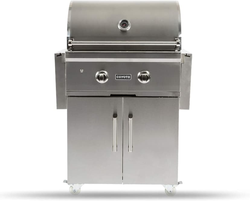 Coyote Outdoor Kitchen Grill | 28- inch Freestanding Natural Gas Grill | 2 Burner Barbecue | Premium BBQ | Great For Outdoor Kitchens | Top-Tier Warranty | C-Series C1C28NG-FS