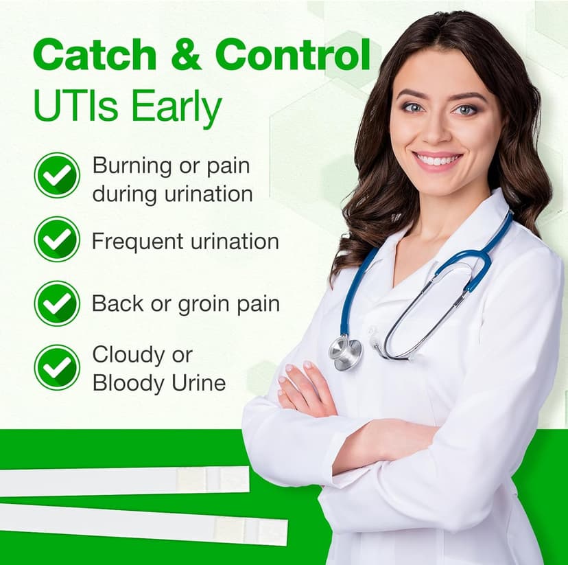 Easy@Home UTI Test Strips: Highly Accurate Urinary Tract Test Kit for Women Men, Bladder Infection UTI Urine Testing, Quick Results, OTC Use (UTI - 5 Pack)