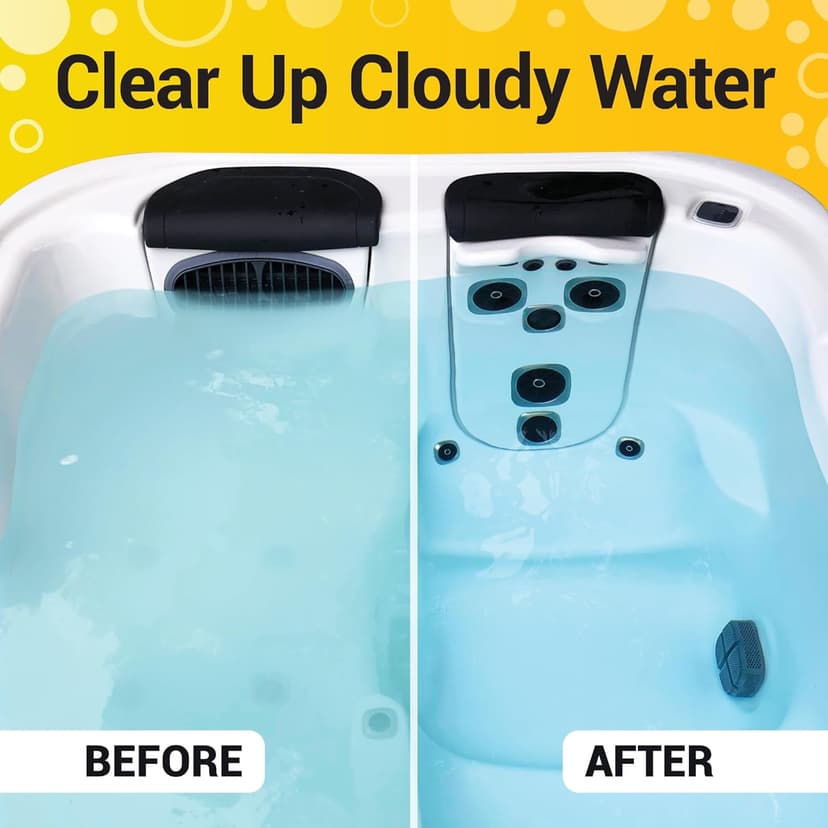 3in1 Weekly Hot Tub Cleaner, Conditioner, Clarifier - Hot Tub Chemicals for Standard & Inflatable Spas - Spa Chemicals for Crystal Clear & Sparkling Clean Water - Made in USA (4 Week Kit)