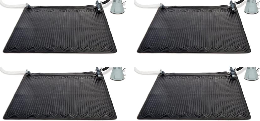 Intex 28685E Solar Mat Above Ground Swimming Pool Water Heater for 8,000 GPH Pool, Black (4 Pack)