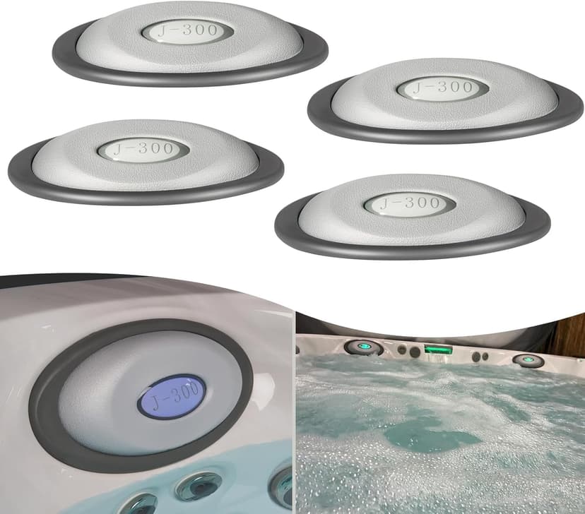 2472-824 Spa Oval Pillow Insert + Back Mount with LED Compatible Insert Fit for 2014+ Jacuzzi J-300 Series hot tubs (4-Pack)