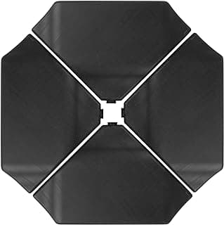Abba Patio Umbrella Offset Base Stand 4PCS, Cantilever Umbrella, Heavy-Duty Square Stand, Sand Filled for Garden Law Backyard, Scratch-Resistant, 264lbs Capacity, Black