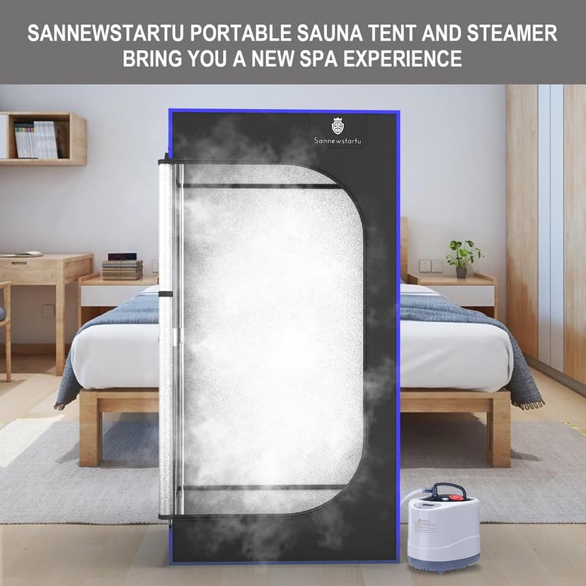 4 Liters Sauna Steamer, Steam Generator for Sauna, FCC Certified 4L & 1600W Steam Generator with Remote Control, 1-16 Gears of Temperature Control