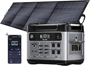 OUKITEL P2001 Plus 2400W Power Station with 200W Solar Panel, 2048Wh Solar Generator with 4 AC Outlets (5000W Peak), 1.5H Full Charging, APP Control Battery Backup for Home, Camping & RVs
