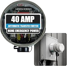 GenerLink Automatic Transfer Switch for Home Generator w/Surge Protection - Meter Mounted Transfer Switch for Portable Generators - Outdoor & Home - Fast and Easy Installation - 40AMP