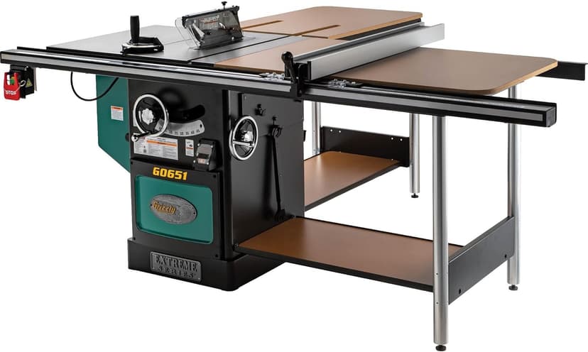 Grizzly Industrial G0651-10" 3 HP 220V Heavy Duty Cabinet Table Saw