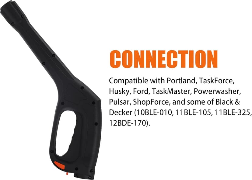 Pressure Washer Gun, Compatible with Some Portland Husky Black Decker Ford Pulsar Shopforce Taskforce Powerwasher Taskmaster Electric Pressure Washers, Replacement Power Washer Gun 2000 PSI