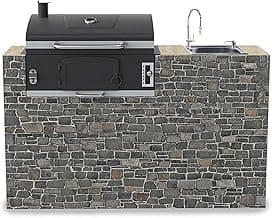 Built In Charcoal Grill, Large BBQ Grill with Oversize Cooking Area, Outdoor Cooking Grill with Charcoal Trays for Outdoor Backyard Camping Picnics, Patio and Parties