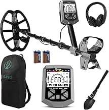 Metal Detector for Adults,12″ IP68 Waterproof Search Coil with High Accuracy System,Advanced DSP Chip Technology,5 Modes with LCD Backlit Display for Beach Hunting&Jewelry Finding