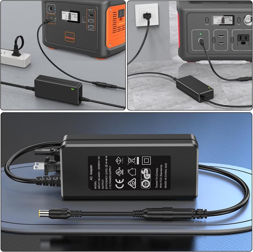 65W for Jackery 160 240 290 Charger Power Cord for Jackery Explorer 160 240 290 E290 E240 E160 & for Honda 290 200 Portable Power Station Solar Generator Power Adapter Supply Battery Charging Plug
