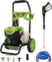 Greenworks 2300 PSI TruBrushless (2.3 GPM) Electric Pressure Washer, 25’ Hose, Quick Connect Wand, 15, 24, 40 Degree Soap and Turbo Nozzle