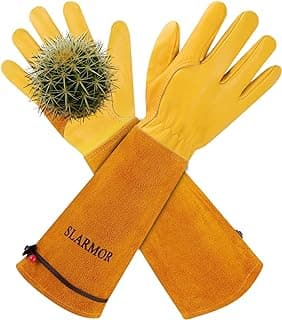 Long Gardening-Gloves Women/Men-Thorn proof Rose Pruning Heavy Duty Gauntlet-L