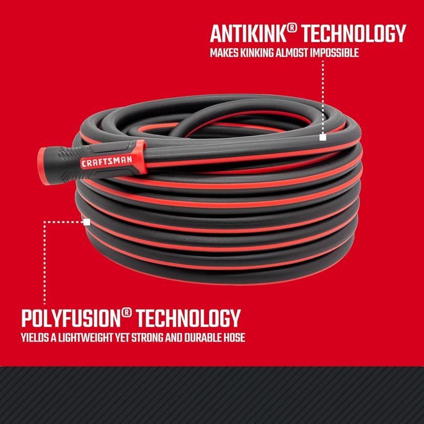Craftsman Heavy Duty Professional Grade Garden Hose, 50 Feet x 5/8 Inch