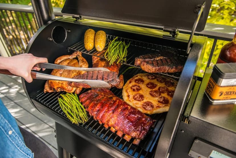 Traeger Grills Pro 575 Wood Pellet Smoker and Grill, WiFi and App Enabled Electric Smoker, 6-in-1 BBQ and Pellet Grill, 572 Square Inches of Grilling Area, 500 Degree Max Temperature, Black Finish