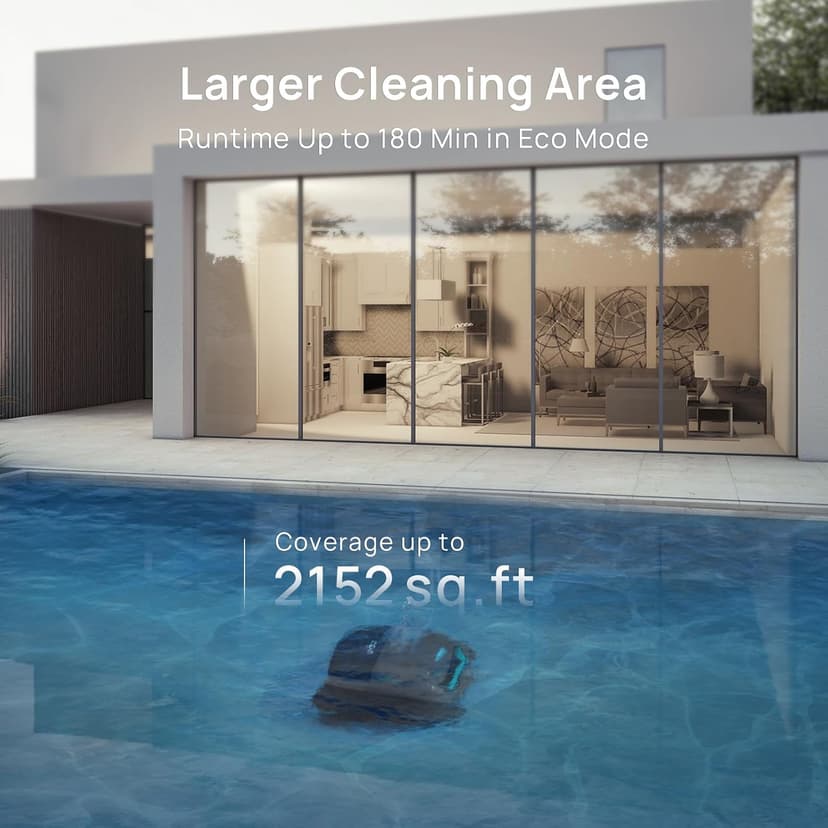 (2025 New) WYBOT C2 Vision Robotic Pool Vacuum with AI Camera, Ultra-Fine Filtration Pool Cleaners for Inground Pools, Comprehensive 8 Mode, Wall Climbing, Brushless Motor, Smart Navigation, Gray