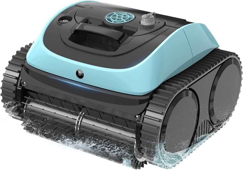Pool Vacuum for Inground Pools, Cordless Robotic Pool Cleaner, Wall and Waterline Cleaning, Intelligent Route Planning, 150 min Runtime, for Pools up to 1,600 Sq.ft