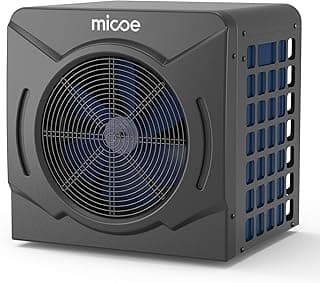 17000 BTU Energy Efficient Electric Pool Heat Pump - for Above Ground Pools Up to 15ft (8/11/15ft) & 5,000 Gallons, Ultra Quiet 50dB, 110V/120V with Easy Install Kit (17000 BTU)