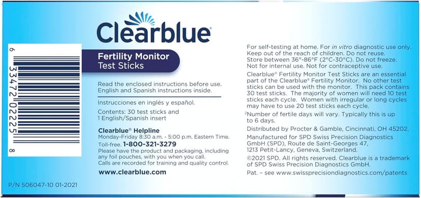 Clearblue Fertility Monitor Test Sticks, 30 Count