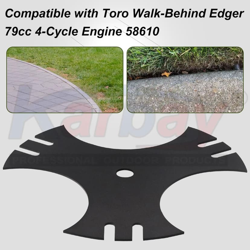 2 Pack 79cc Tri-Tip Blade Compatible with Earthquake 41273 79cc 4-Cycle Walk-Behind Edger, Help Accomplish Lawn, Sidewalk and Driveway Edging Tasks
