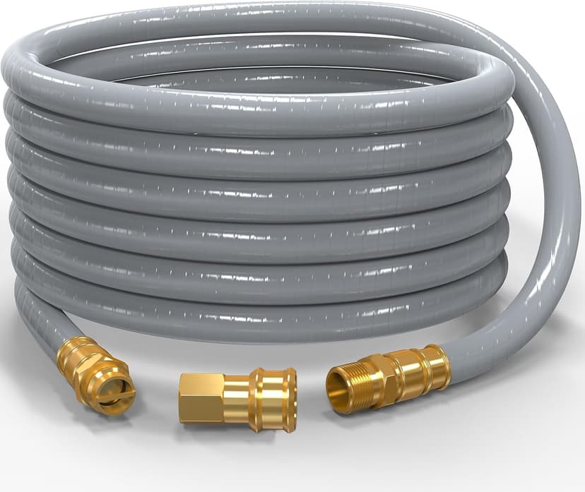 3/4 Natural Gas Hose For Generator 56FT, 3/4" ID Natural Gas Quick Connect Hose, Patio Heater, Grill Griddle, And Outdoor Ng/Lp Propane Appliance