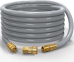 3/4 Natural Gas Hose For Generator 56FT, 3/4" ID Natural Gas Quick Connect Hose, Patio Heater, Grill Griddle, And Outdoor Ng/Lp Propane Appliance