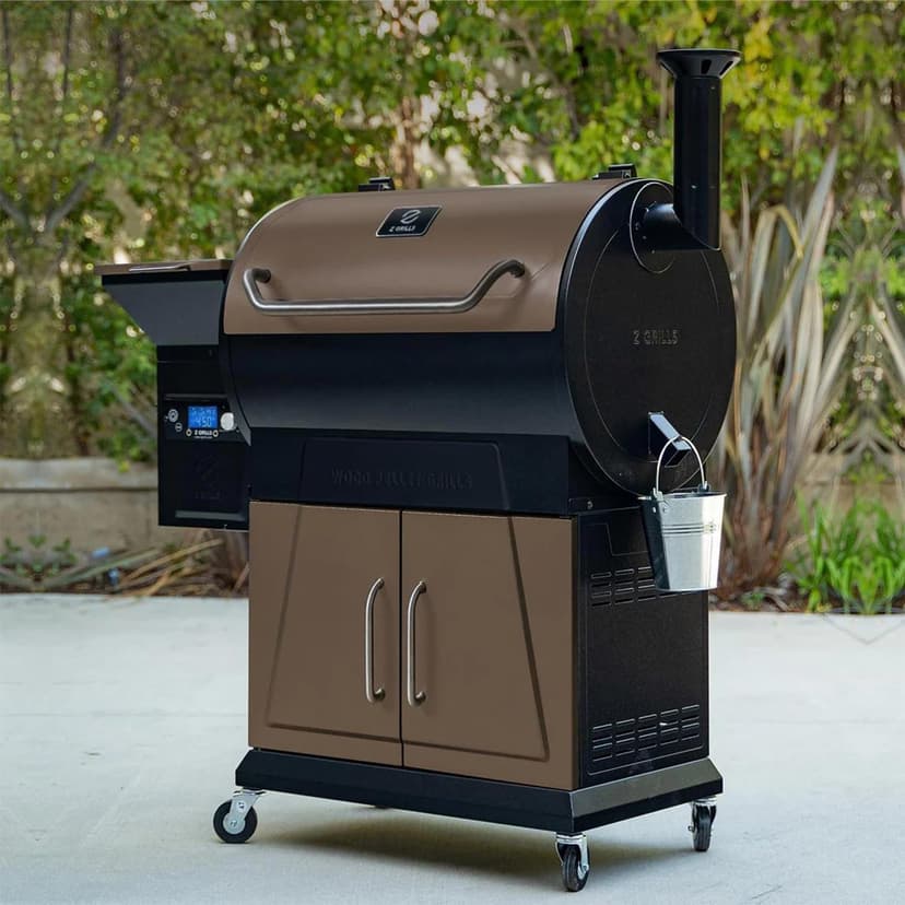 Z GRILLS 700D6Pro 2024 Pellet Grill & Smoker with PID V2.1 Controller, Dual-walled Insulation, Meat Probes, Huge Storage, Hopper Clean-out including Grill Cover and More