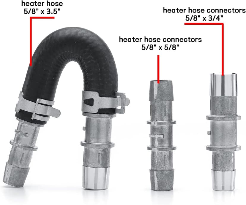626-001 Engine Heater Core Bypass Kit Engine Heater Core Bypass Kit With 5/8" & 3/4" Hose Fit For Most Common Heater Hoses