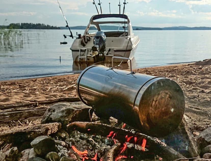 Fish Smoker Oven, Portable Smoker, Smoker Box Camping, Outdoor, Survival, Compact Stainless Steel Mini Smoker, Lightweight Outdoor Kitchen, Fish & Meat, Accessories for Gas Grill