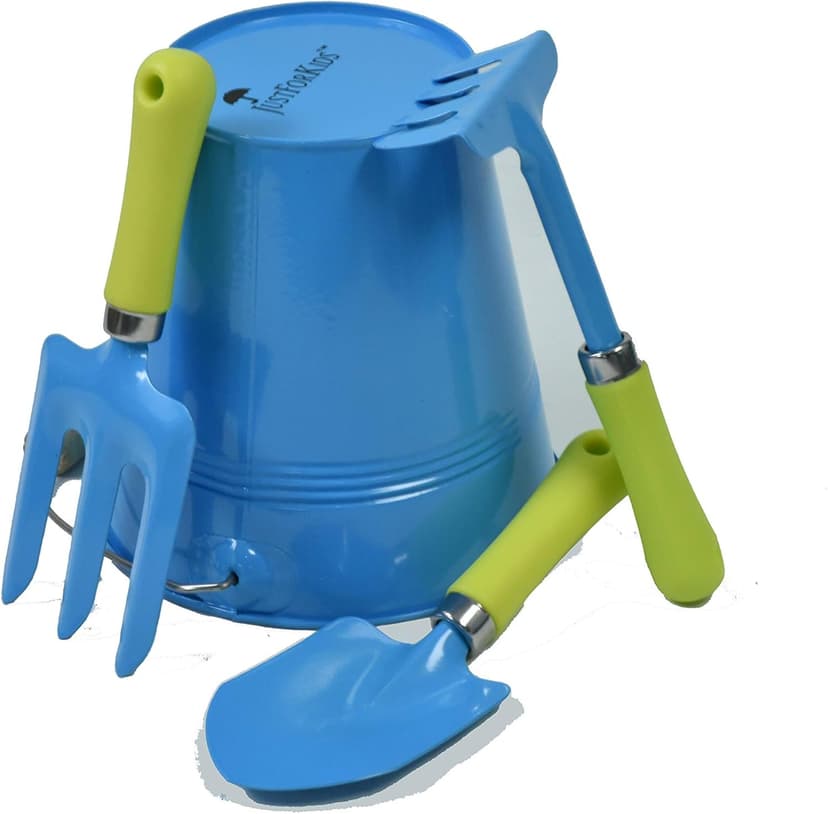 G & F Products 10051 JustForKids Kids Water Pail with Garden Tools Set, Blue,4 pieces