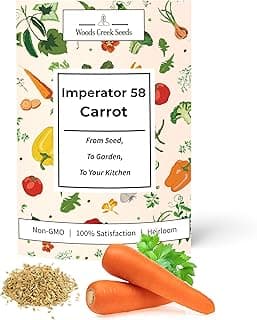 Imperator 58 Carrot Seeds for Planting - Over 1,000 Heirloom Carrot Seed Pack - Non-GMO Carrots Seeds for Planting Outdoors or Indoors - Beginner Friendly Vegetable Gardening