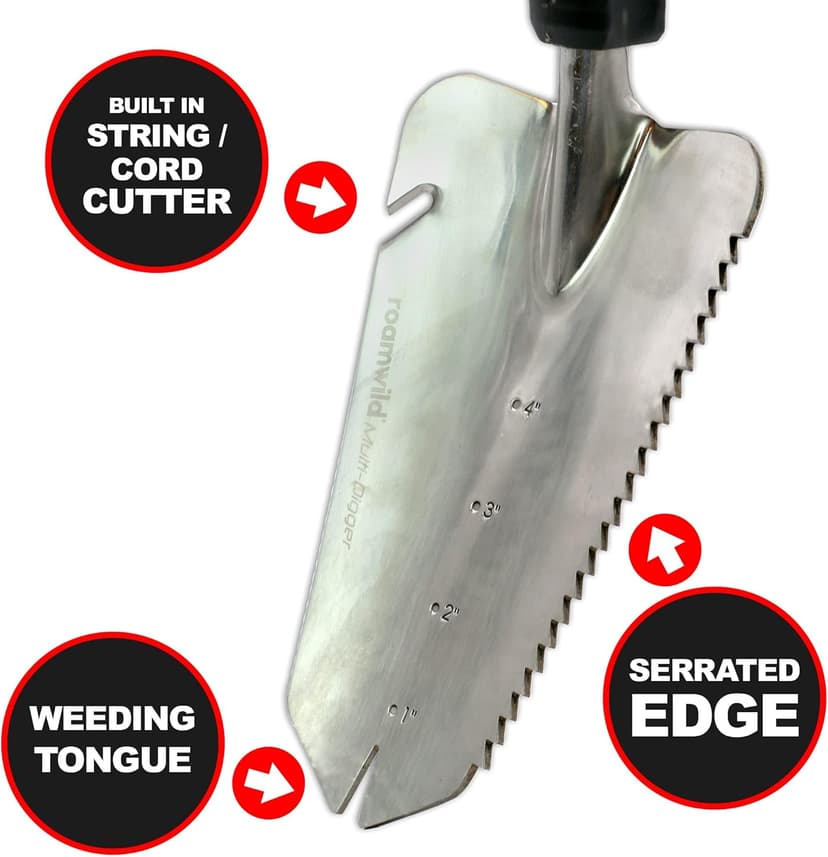 Roamwild Multi-Digger Dual Grip Garden Hand Trowel (Garden Hand Trowel)