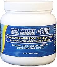 E-Z Products 4 Fast Setting Underwater White Pool Tile & Grout Repair - Tile Grout (3 Pounds, White)