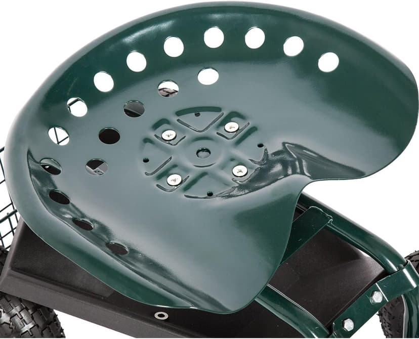 Peach Tree Garden Cart Rolling Work Seat with Tool Tray Heavy Duty Scooter Gardening Planting