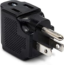 Hosa PWA-486 NEMA 5-15R to NEMA 5-15P Right Angle Power Adaptor,Black