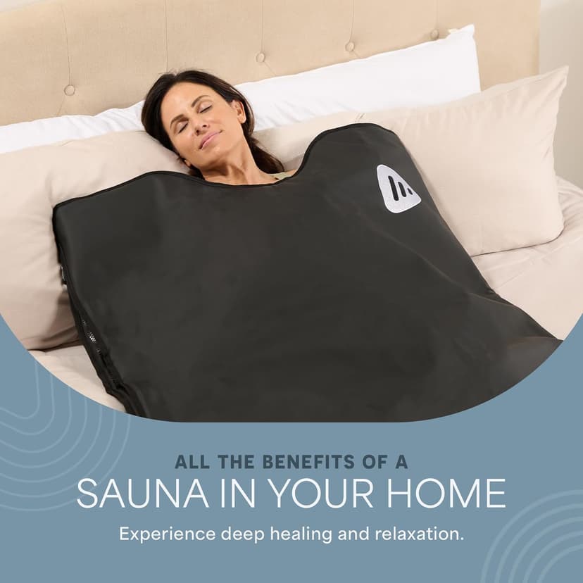 LifePro Infrared Sauna Blanket for Detox & Relaxation – Portable Far Infrared at Home Sauna for Detox, Muscle Tension Release, and Recovery – RejuvaWrap Series with Adjustable Heat Settings