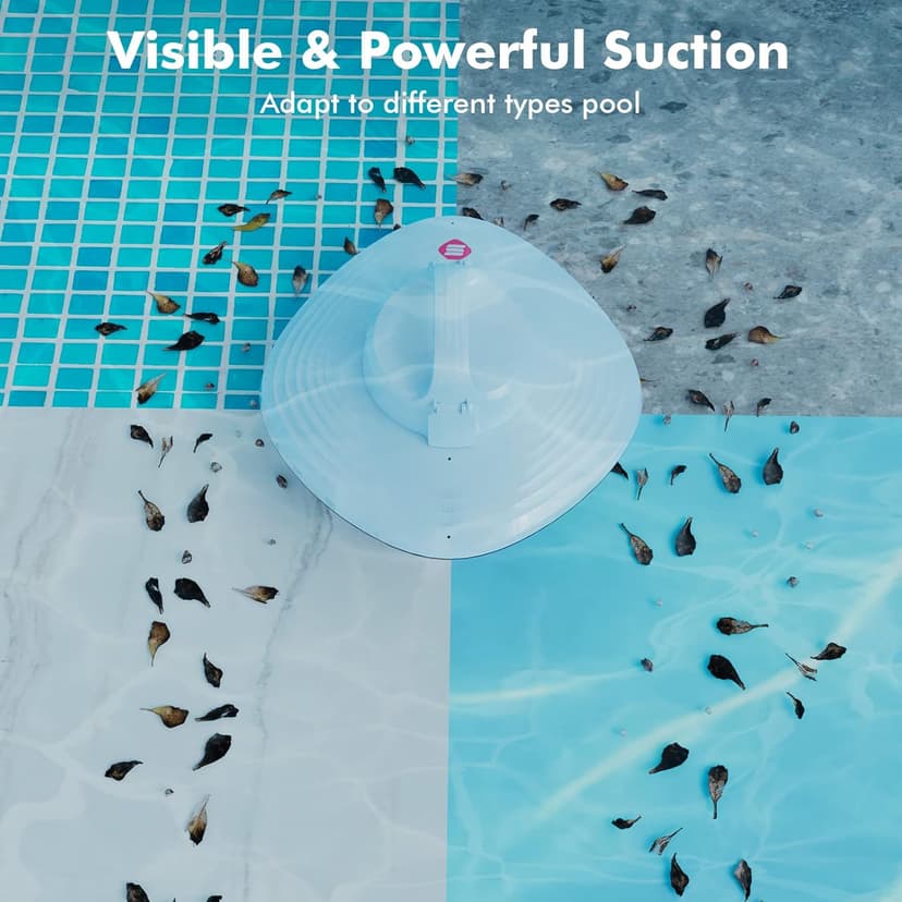 HYDRUS Robotic Cordless Pool Vacuum Cleaner with Brushless Motor,Powerful Pool Robot for Above Ground Pools, Up to 90 Mins Runtime, Self-Parking, Robot Vacuum for Summer Inground Flat Pool up to 50 Ft