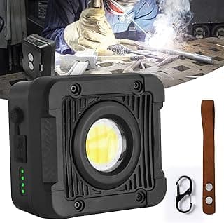 Magnetic Work Light, 12000mAh Rechargeable, 4 Lighting Modes, 5000LM Portable Flood Light with Hanging Hook for Car Repair, Camping,Fishing, Hiking, Emergency