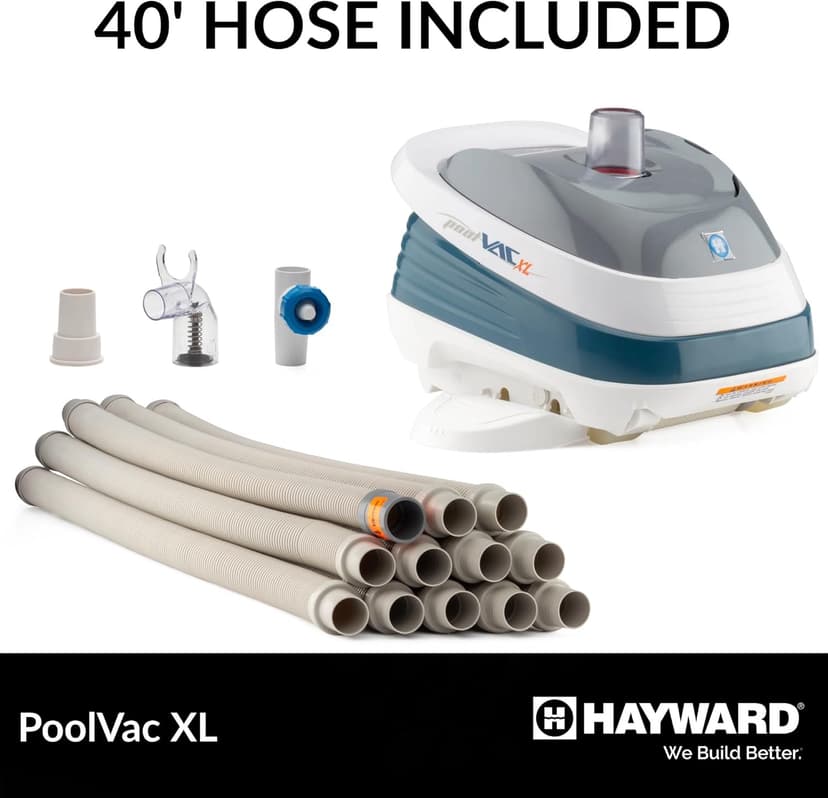 Hayward W32025ADC PoolVac XL Suction Pool Cleaner for In-Ground Gunite Pools up to 20 x 40 ft. with 40 ft. Hose (Automatic Pool Vacuum)