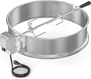 Onlyfire Stainless Steel Rotisserie Ring Kit Barbecue Accessories for Weber 22" Kettle Grill and Other Similar Size Grills