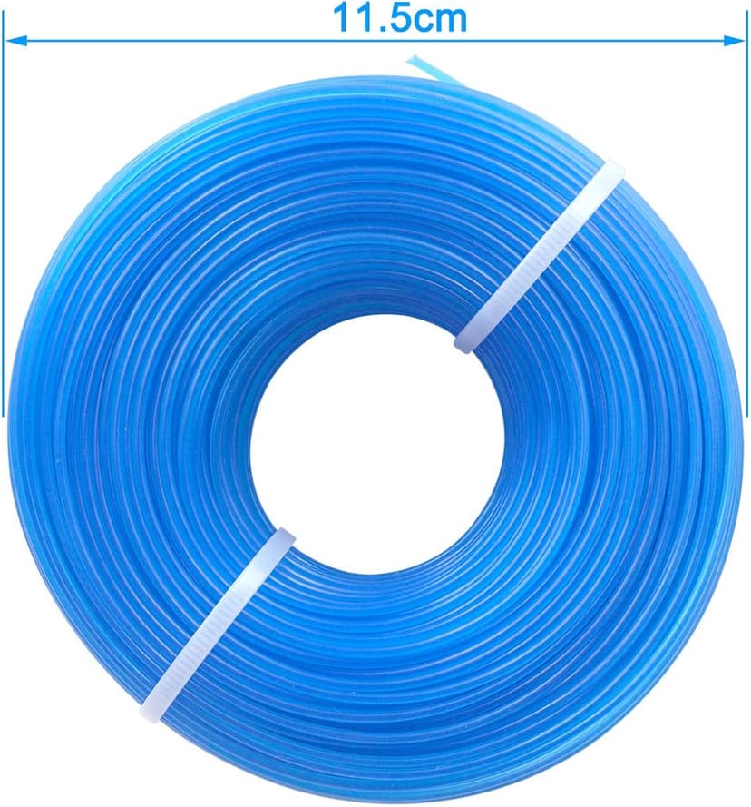 Grass Trimmer Line 328ft Weed Eater Wacker String .065'' Weed Trimmer Spool Replacement, Nylon Material for String Trimmers, 1.6mm Diameter