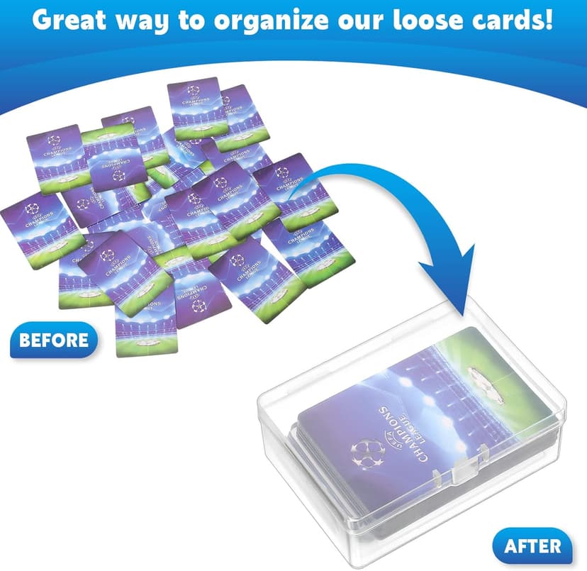 Vicenpal 12 Pcs Playing Card Boxes Clear Plastic Deck Cases Trading Card Storage Boxes Compatible with MTG TCG 100 Game Cases Holder 4.45 x 2.91 x 1.35 Inch
