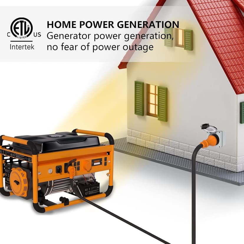 STARELO 50 Amp Generator Power Inlet Box NEMA SS2-50P,125/250 Volt 12500W, Outdoor dustproof and Weatherproof for generators, Welding Machines, etc.ETL Listed.(NEMA SS2-50P Box)