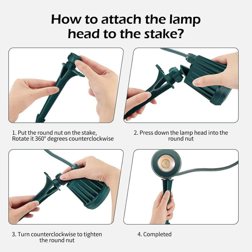 Low Voltage Landscape Lighting: 10W 1000LM LED Landscape Lights Outdoor 2700K Warm White Spotlights with IP67 Waterproof for Yard Garden | 6 Pack of 12V/24V Low Voltage Lights with Connectors