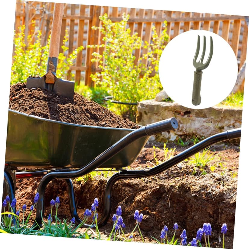 BESPORTBLE Professional Grade Gardening Hand Tools Iron Fork Ergonomic Handle for Weeding Soil Loosening