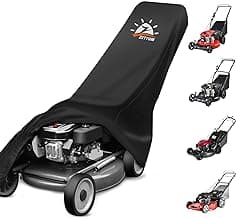 Push Lawn Mower Cover - Walk Behind Lawn Mower Covers Waterproof Heavy Duty, 600D Outdoor Push Mower Cover Universal with Storage Bag for Greenworks, EGO, Craftsman, Husqvarna, Honda and More